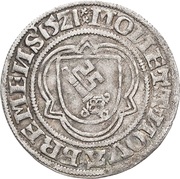 1 Groten - Christoph of Braunschweig, Germany, 1521-1524 reverse image