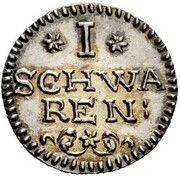 1 Schwaren Silver pattern strike, Germany, 1731 reverse image