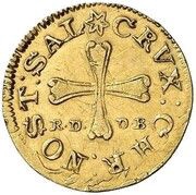 ½ Groten Gold pattern strike, Germany, 1765 reverse image