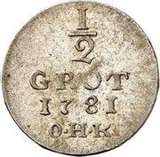 ½ Groten, Germany, 1781 reverse image
