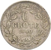 6 Grote, Germany, 1840 reverse image