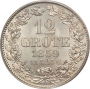 12 Grote, Germany, 1859-1860 reverse image