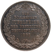 1 Thaler Liberation of Germany, Germany, 1863 reverse image