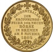 1 Thaler New Business Exchange Gold Pattern, Germany, 1864 reverse image