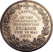 1 Thaler "Siegestaler", Germany, 1871 reverse image
