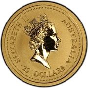 25 Dollars - Elizabeth II 3rd Portrait - Australian Nugget - Gold Bullion Coin obverse image