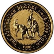 25 Dollars - Elizabeth II 3rd Portrait - Australian Nugget - Gold Bullion Coin, Australia, 1997-1998 reverse image