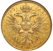 10 Ducats, Germany, 1743 reverse image