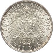 2 Mark, Germany, 1904 reverse image