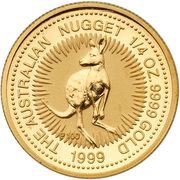 25 Dollars - Elizabeth II 4th Portrait - Australian Nugget - Gold Bullion Coin, Australia, 1998-1999 reverse image