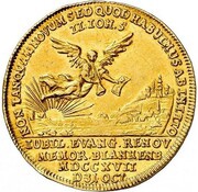 1 Ducat - Louis Rudolph Bicentenary of the Reformation, Germany, 1717 reverse image