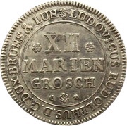 12 Mariengroschen - Louis Rudolph, Germany, 1715-1720 reverse image