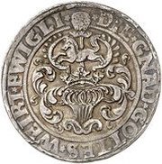 1 Thaler - Ernest V, John, Wolfgang and Philip II, Germany, 1555 reverse image