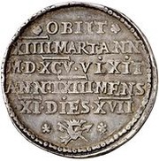 1 Thaler - Wolfgang and Philip II Death of Wolfgang, Germany, 1595 reverse image