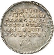 1 Thaler - Philip II Death of Philip II, Germany, 1596 reverse image