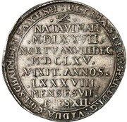 ½ Thaler - George William Death of Katharina Sophia, Germany, 1665 reverse image