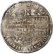 1 Thaler - August II Death of Clara Maria, Germany, 1623 reverse image