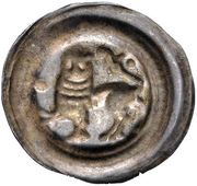 Denier Bracteate - Henry, Germany, 1195-1227 reverse image