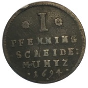 1 Pfenning - Ernest August, Germany, 1694 reverse image