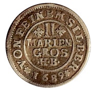 2 Mariengroschen - Ernest August, Germany, 1689-1697 reverse image