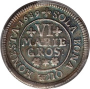 6 Mariengroschen - Ernest August, Germany, 1680-1689 reverse image