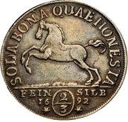 ⅔ Thaler - Ernest August, Germany, 1690-1692 reverse image