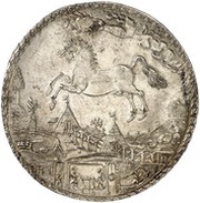 2 Thalers - John Frederick Harz - Ausbeute - Löser, Germany, 1672 reverse image