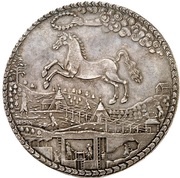 3 Thalers - John Frederick Harz - Ausbeute - Löser, Germany, 1677 reverse image