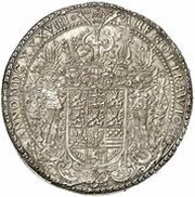 5 Thalers - George Harz - Ausbeute - Löser, Germany, 1638 reverse image