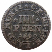 4 Pfennig - George Louis, Germany, 1699-1715 reverse image