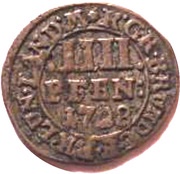 4 Pfenning - George II, Germany, 1728-1760 reverse image
