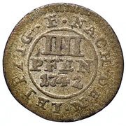4 Pfennig - George II, Germany, 1739-1759 reverse image
