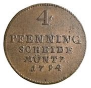 4 Pfenning - George III, Germany, 1792-1794 reverse image
