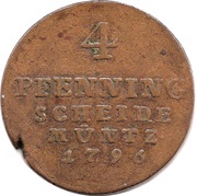 4 Pfenning - George III, Germany, 1794-1796 reverse image