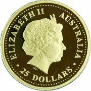 25 Dollars - Elizabeth II 4th Portrait - The Australian Nugget obverse image