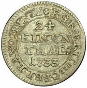 1⁄24 Thaler - George II, Germany, 1733-1735 reverse image