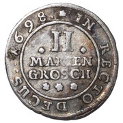 2 Mariengroschen - George Louis, Germany, 1698-1699 reverse image