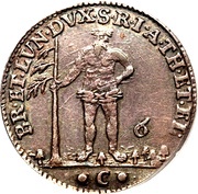 ⅙ Thaler - George II August, Germany, 1727-1760 reverse image