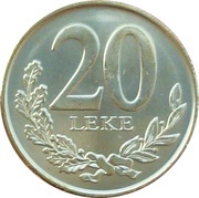 20 Lekë Magnetic reverse image