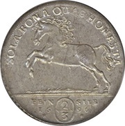 ⅔ Thaler, 1 Gulden - Ernest August, Germany, 1693-1721 reverse image