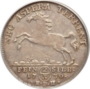 ⅔ Thaler - George II, Germany, 1730-1749 reverse image