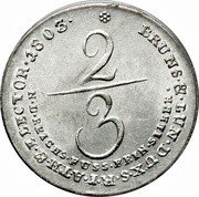 ⅔ Thaler - George III, Germany, 1801-1805 reverse image