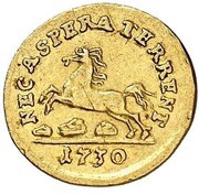 ¼ Ducat - George II, Germany, 1730 reverse image