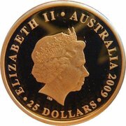25 Dollars - Elizabeth II 4th Portrait - 2010 FIFA World Cup - Gold Proof obverse image