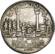 1 Thaler - George II August König Charles - Ausbeute, Germany, 1752 reverse image