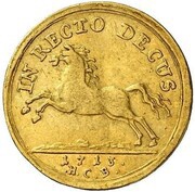 1 Ducat - George Louis, Germany, 1713 reverse image