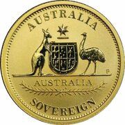 25 Dollars - Elizabeth II 4th Portrait - Australian Sovereign; Alternate Version, Australia, 2009 reverse image