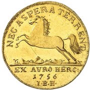 1 Ducat - George II Harz - Mining Ducat, Germany, 1730-1756 reverse image