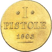 1 Pistole - George III, Germany, 1803 reverse image