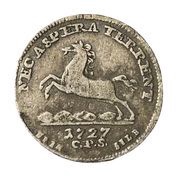 ⅙ Thaler - George II, Germany, 1727-1729 reverse image